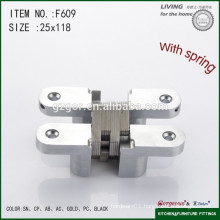 F609 zinc alloy concealed hinge furniture hardware